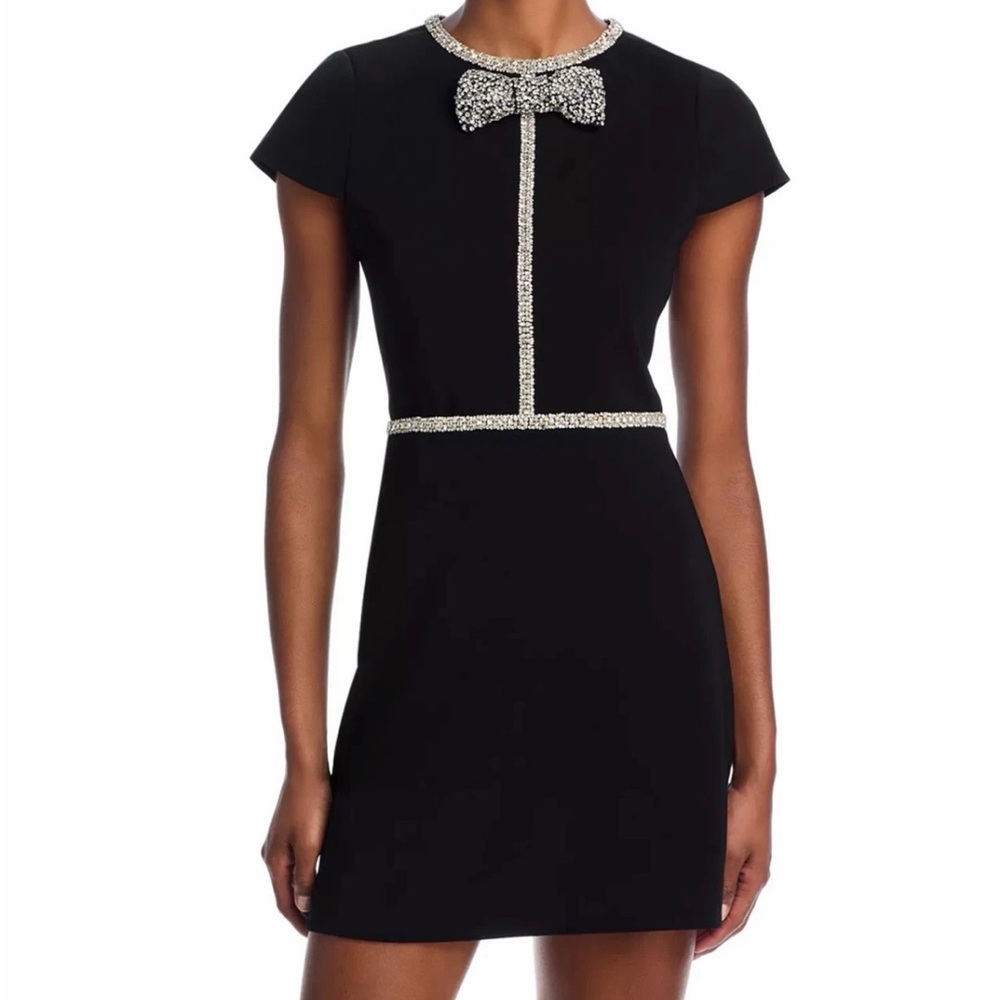 Alice and Olivia Sophie Embellished Cap Sleeve Mini Dress Womens size 10